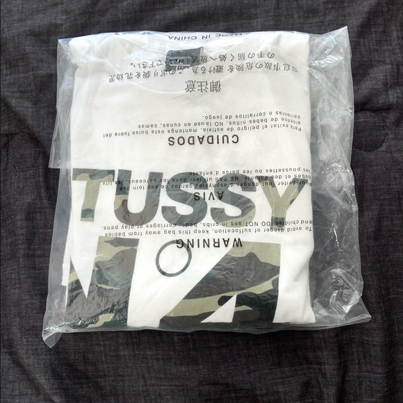 Vintage Stüssy N4 Monogram Limited Edition Tee Shirt Size XL Camo New Rare - Picture 2 of 3